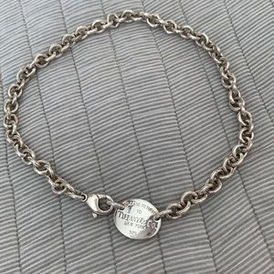 TIFFANY & CO STERLING SILVER TAG NECKLACE